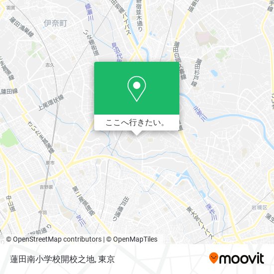 蓮田南小学校開校之地地図