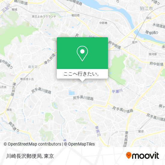 川崎長沢郵便局地図