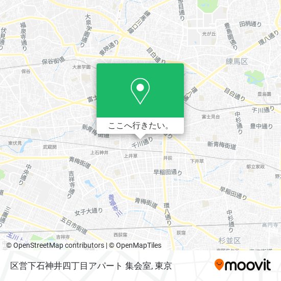 区営下石神井四丁目アパート 集会室地図
