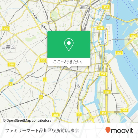 ファミリーマート品川区役所前店地図