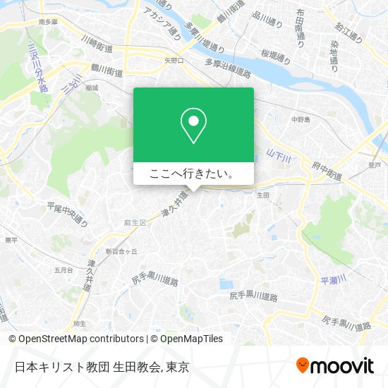 日本キリスト教団 生田教会地図