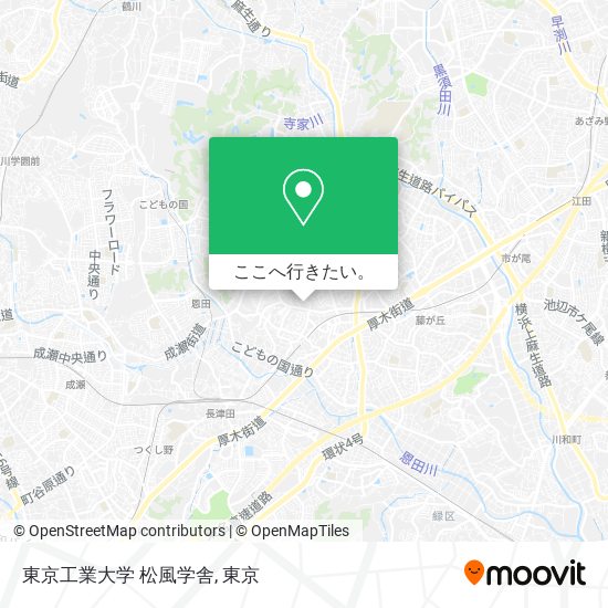 東京工業大学 松風学舎地図