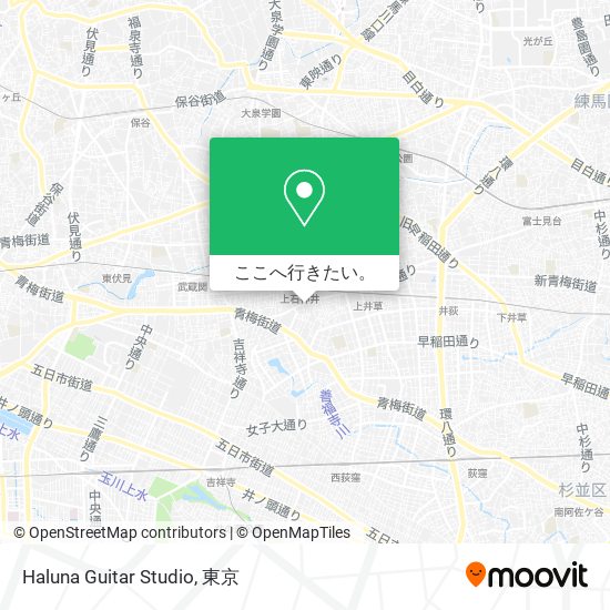 Haluna Guitar Studio地図