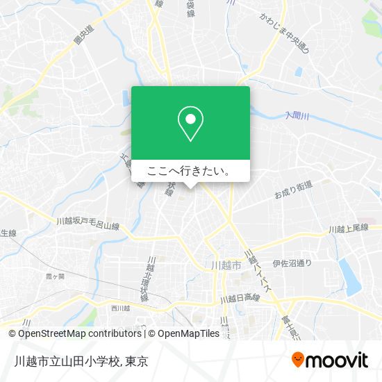 川越市立山田小学校地図