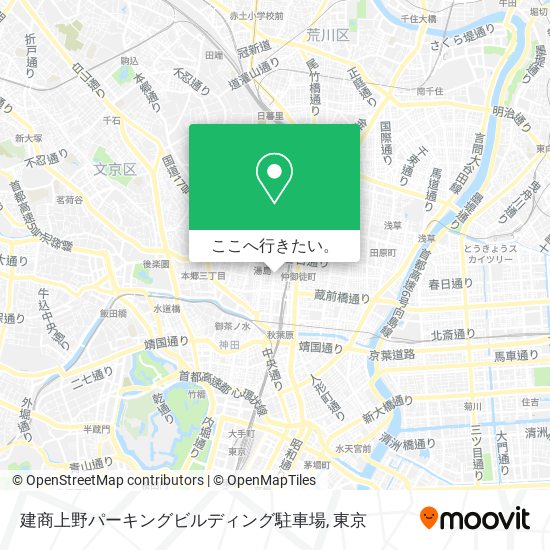 建商上野パーキングビルディング駐車場地図