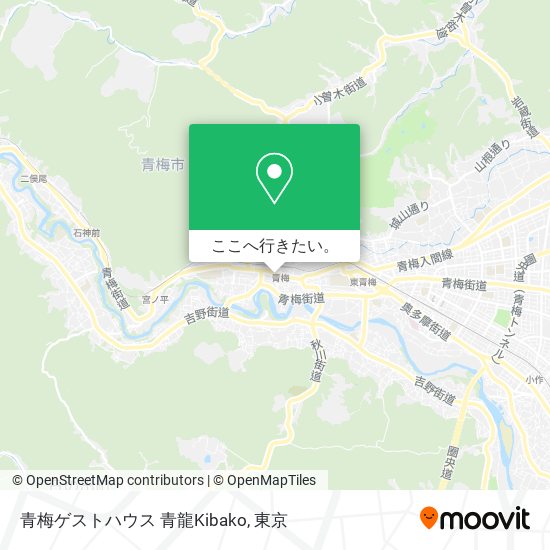 青梅ゲストハウス 青龍Kibako地図