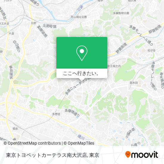 東京トヨペットカーテラス南大沢店地図