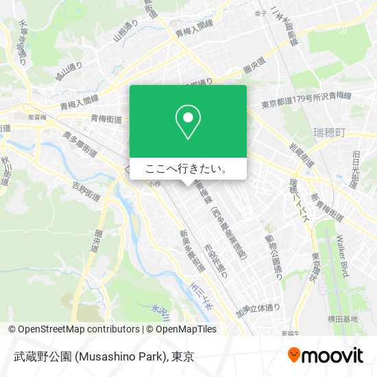 武蔵野公園 (Musashino Park)地図