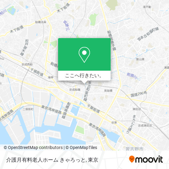 介護月有料老人ホーム きゃろっと地図