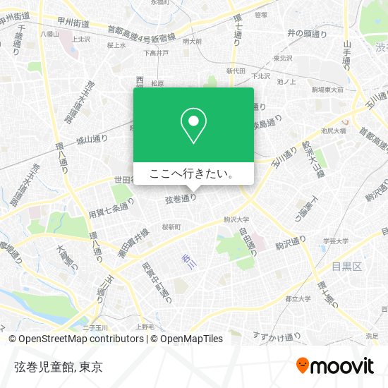 弦巻児童館地図
