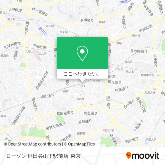 ローソン 世田谷山下駅前店地図
