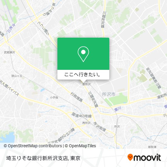 埼玉りそな銀行新所沢支店地図