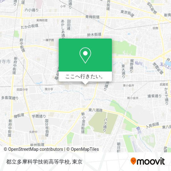 都立多摩科学技術高等学校地図