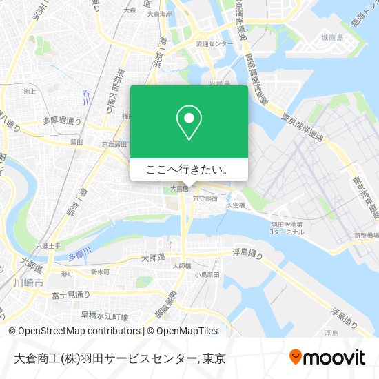 大倉商工(株)羽田サービスセンター地図
