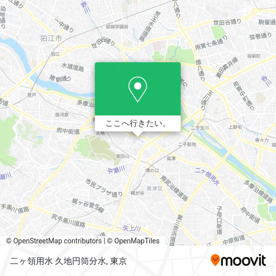 二ヶ領用水 久地円筒分水地図