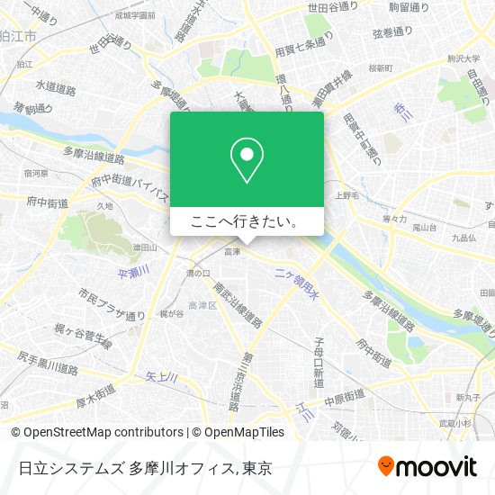 日立システムズ 多摩川オフィス地図