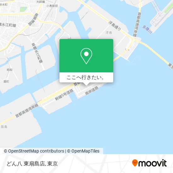 どん八 東扇島店地図