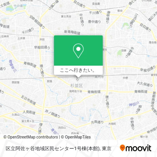 区立阿佐ヶ谷地域区民センター1号棟(本館)地図