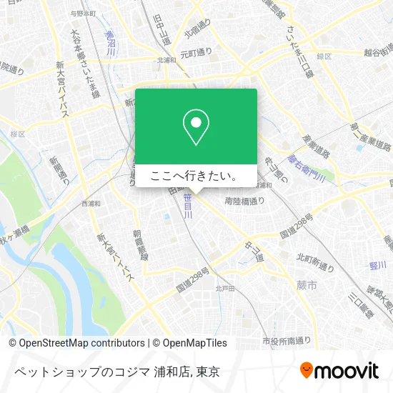 ペットショップのコジマ 浦和店地図