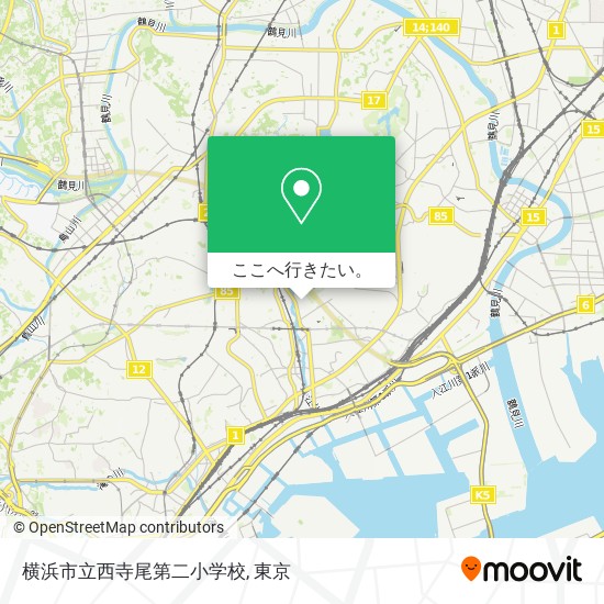 横浜市立西寺尾第二小学校地図