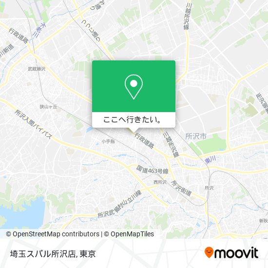 埼玉スバル所沢店地図