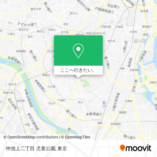 仲池上二丁目 児童公園地図