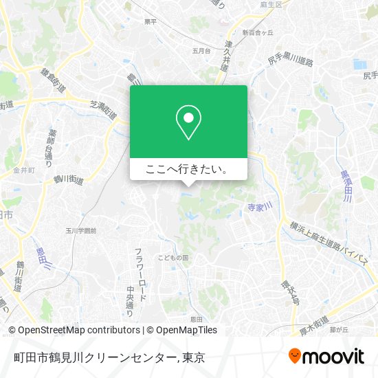 町田市鶴見川クリーンセンター地図