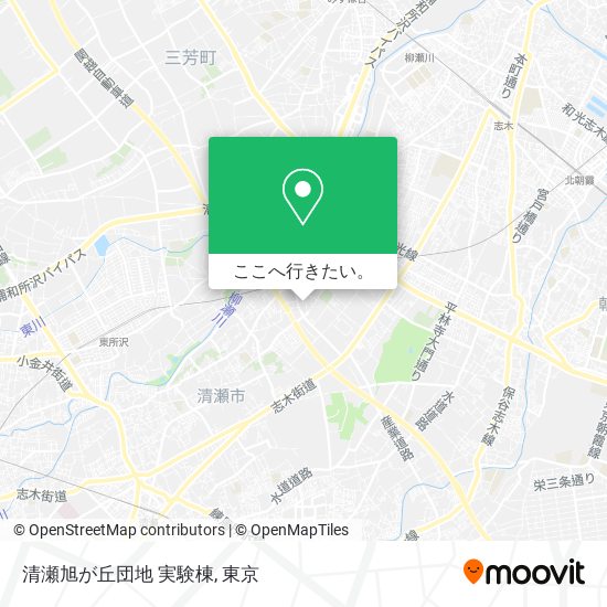 清瀬旭が丘団地 実験棟地図