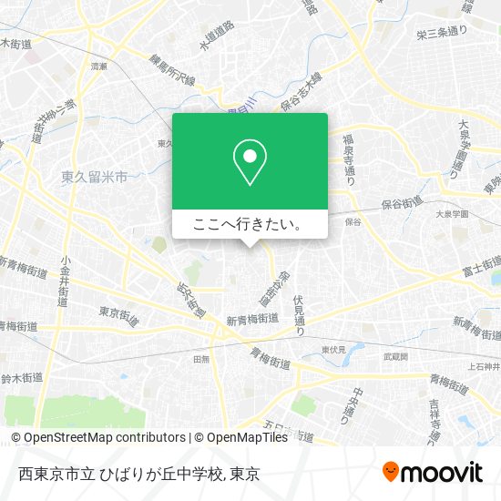 西東京市立 ひばりが丘中学校地図