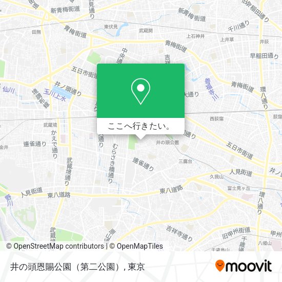 井の頭恩賜公園（第二公園）地図