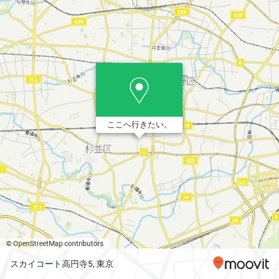 スカイコート高円寺5地図