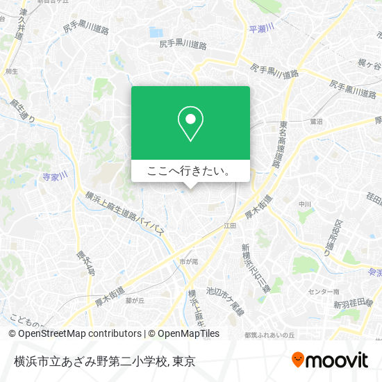 横浜市立あざみ野第二小学校地図