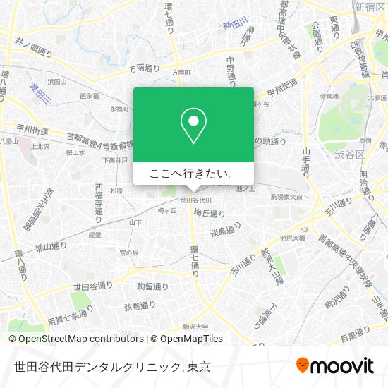 世田谷代田デンタルクリニック地図