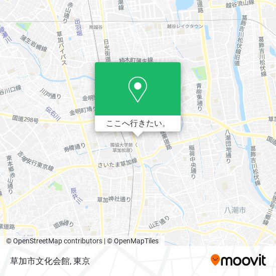 草加市文化会館地図