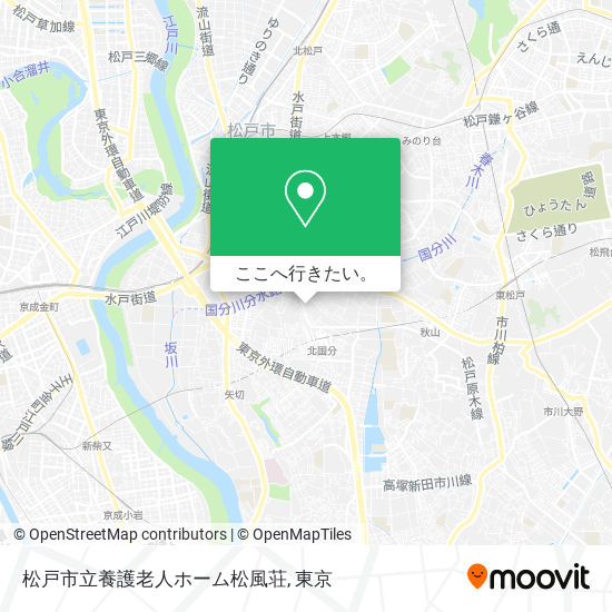 松戸市立養護老人ホーム松風荘地図