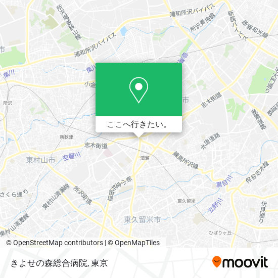 きよせの森総合病院地図