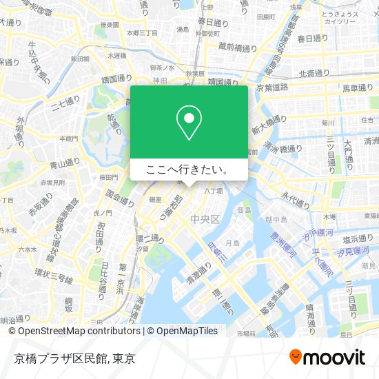 京橋プラザ区民館地図