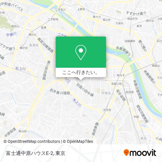 富士通中原ハウスE-2地図