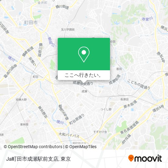 Ja町田市成瀬駅前支店地図