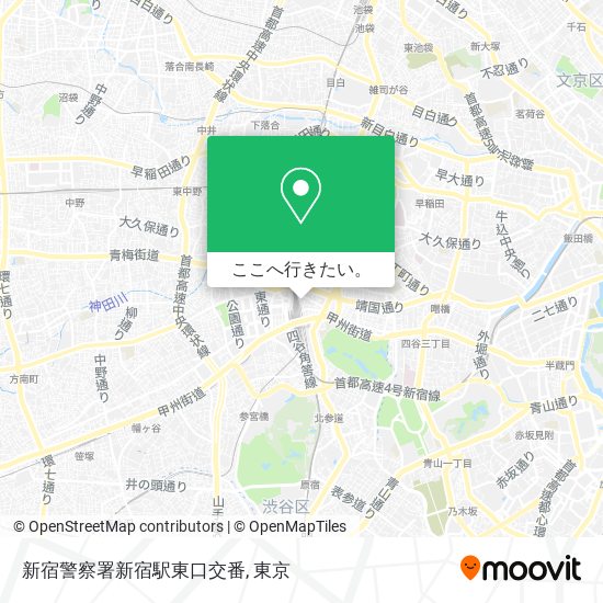 新宿警察署新宿駅東口交番地図