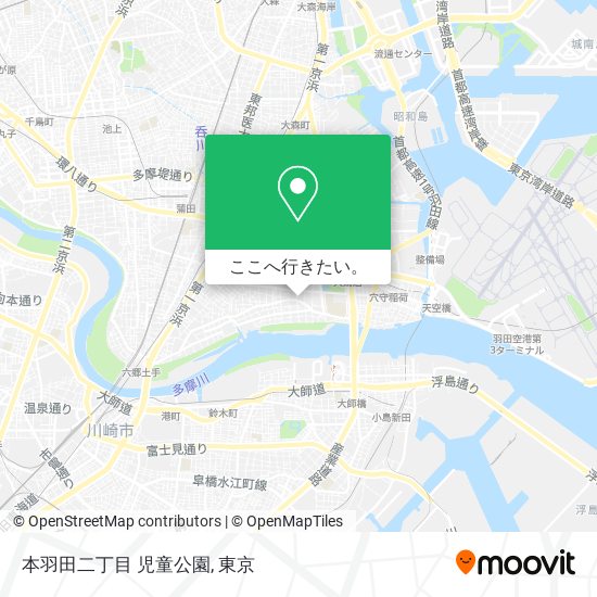 本羽田二丁目 児童公園地図