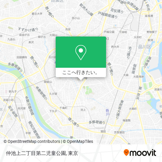 仲池上二丁目第二児童公園地図