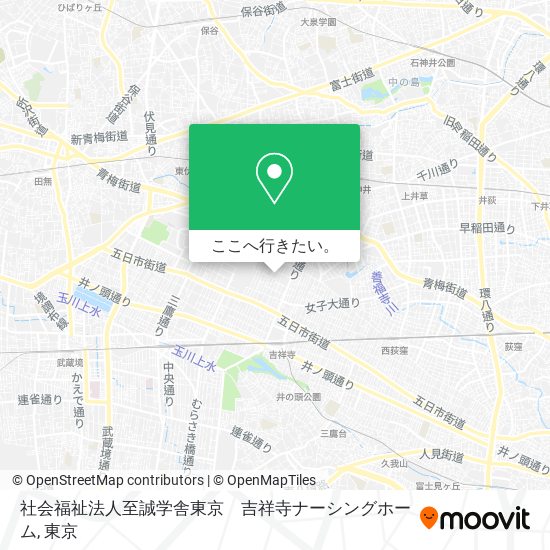 社会福祉法人至誠学舎東京　吉祥寺ナーシングホーム地図