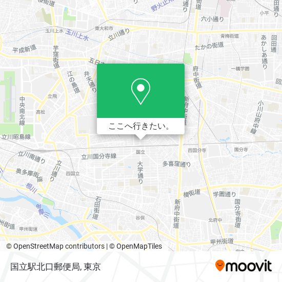 国立駅北口郵便局地図