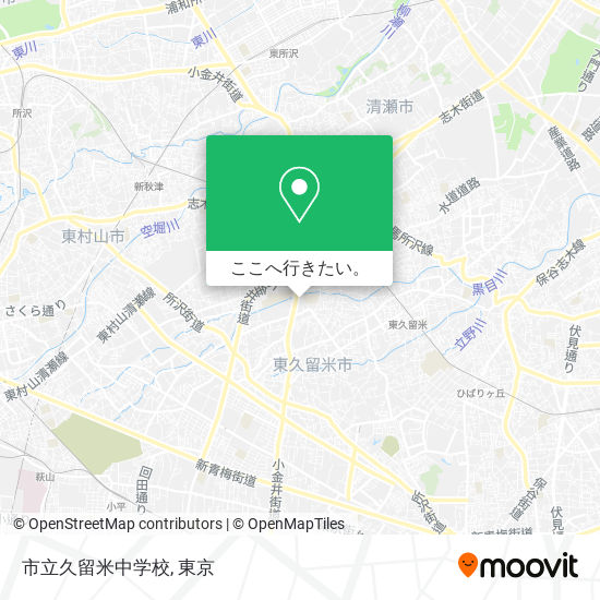 市立久留米中学校地図