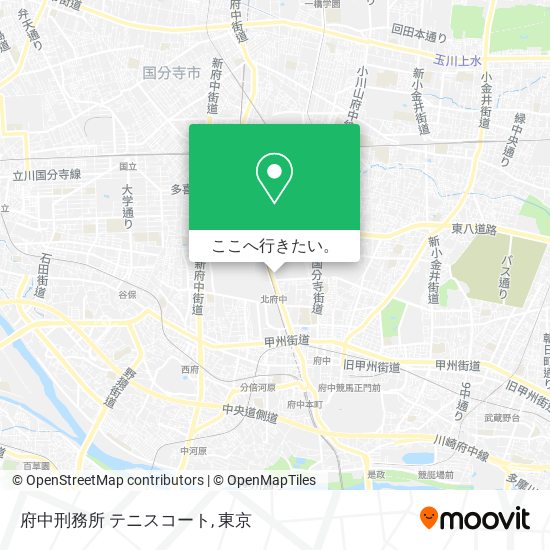 府中刑務所 テニスコート地図