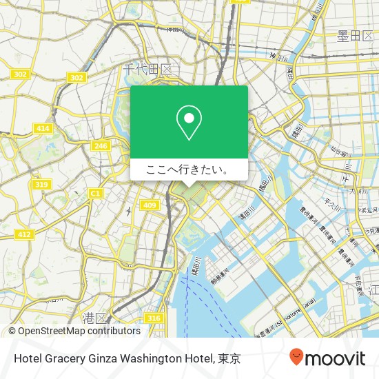 Hotel Gracery Ginza Washington Hotel地図