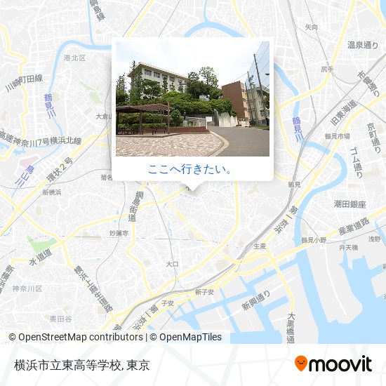 横浜市立東高等学校地図