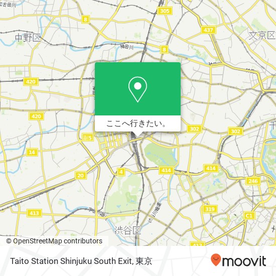 Taito Station Shinjuku South Exit地図