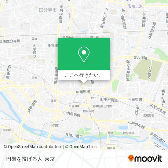 円盤を投げる人地図